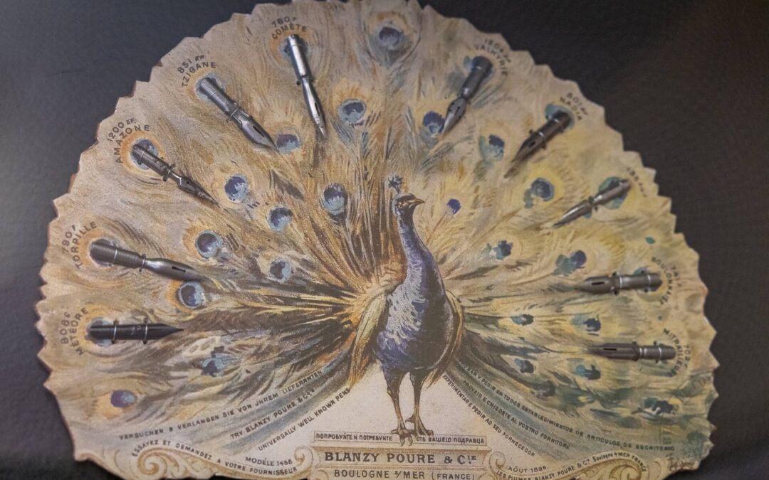 Présentoir plumes métalliques Blanzy-Poure