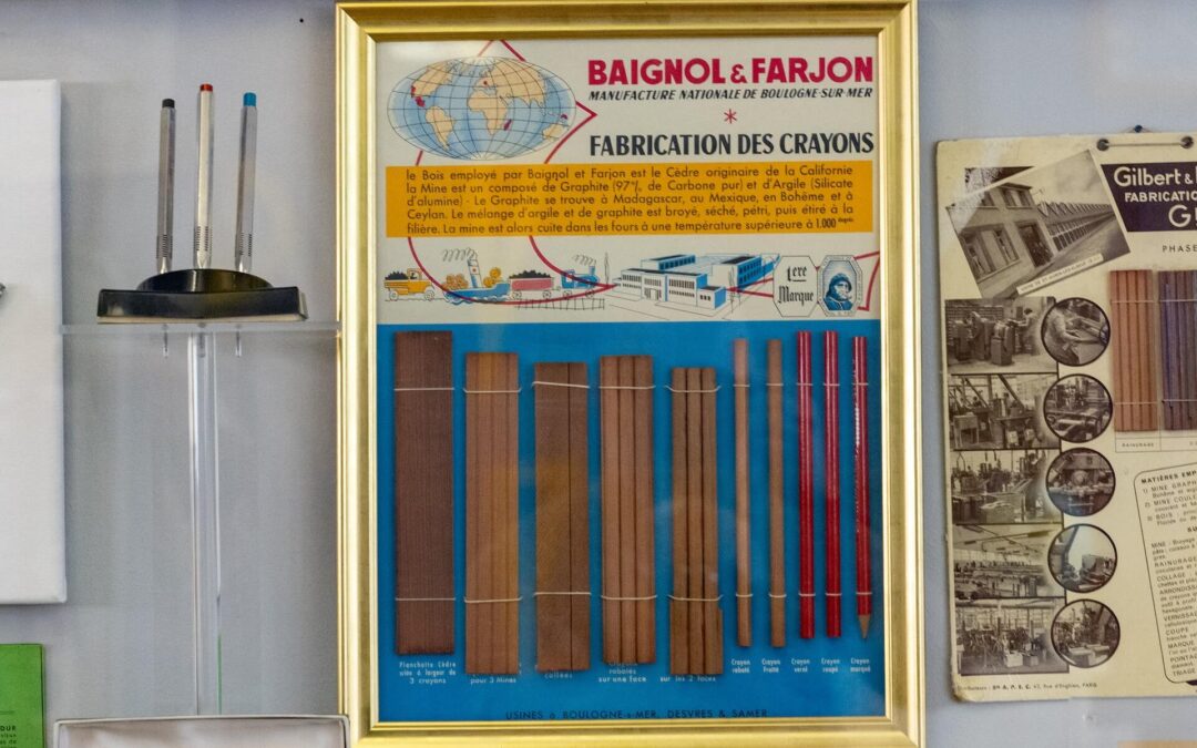 Présentoir crayon de bois